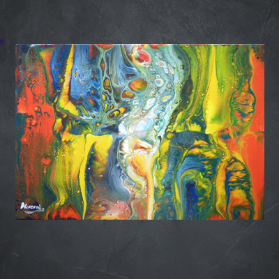 Tableau acrylique par Gérard ALVERNI intitulé: Alien